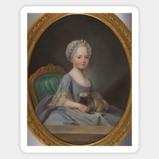 Portrait of Élisabeth of France - Joseph Ducreux Sticker